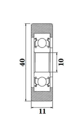 Ролик D=40, d=10, B=11 — изображение 2